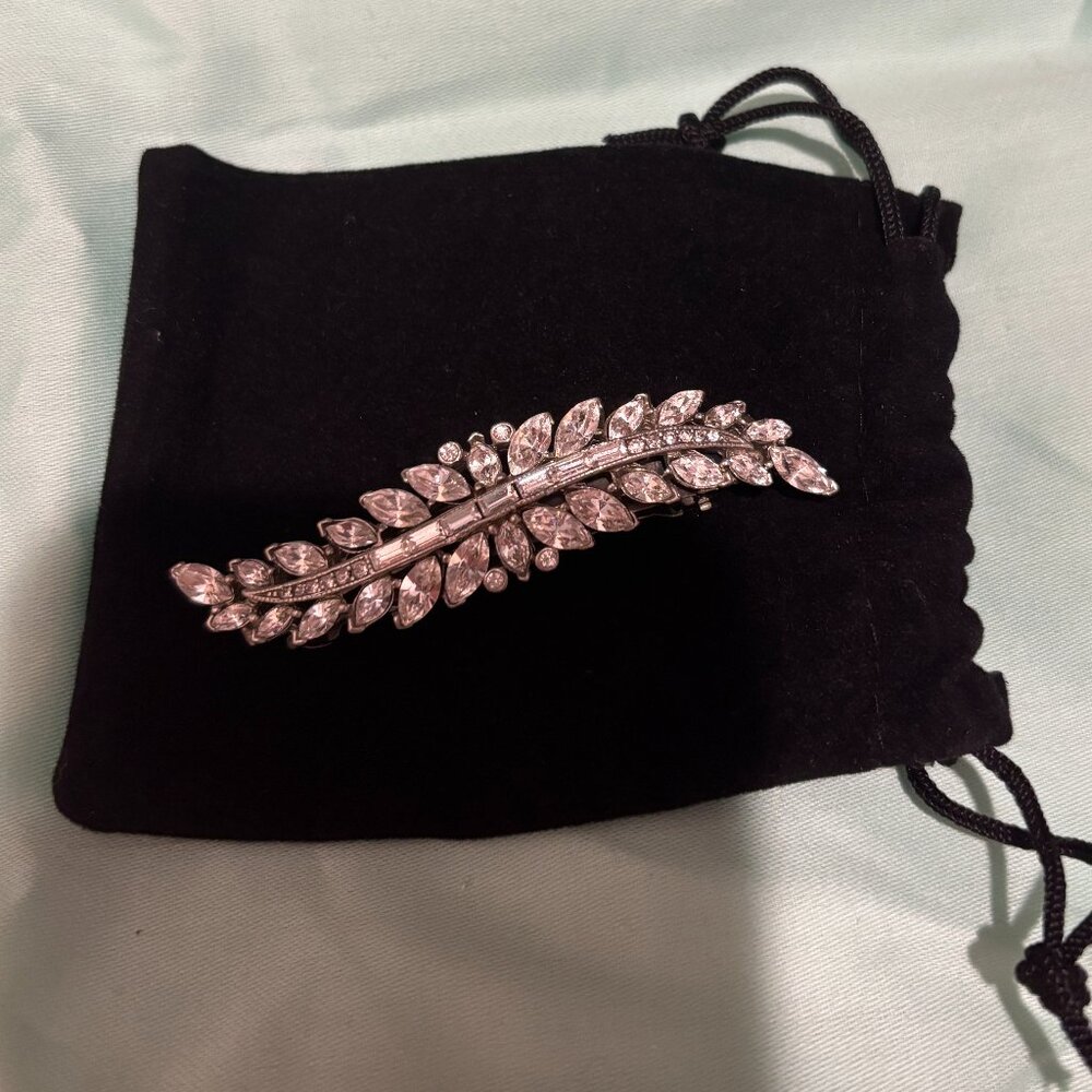 Crystal Leaf Hair Bridal Clip, Wedding Hair Accessory